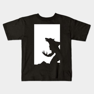 Minimalist Werewolf Design - Werewolf Lover Gift - Werewolf Howling - Werewolves Werewolf hunter Kids T-Shirt